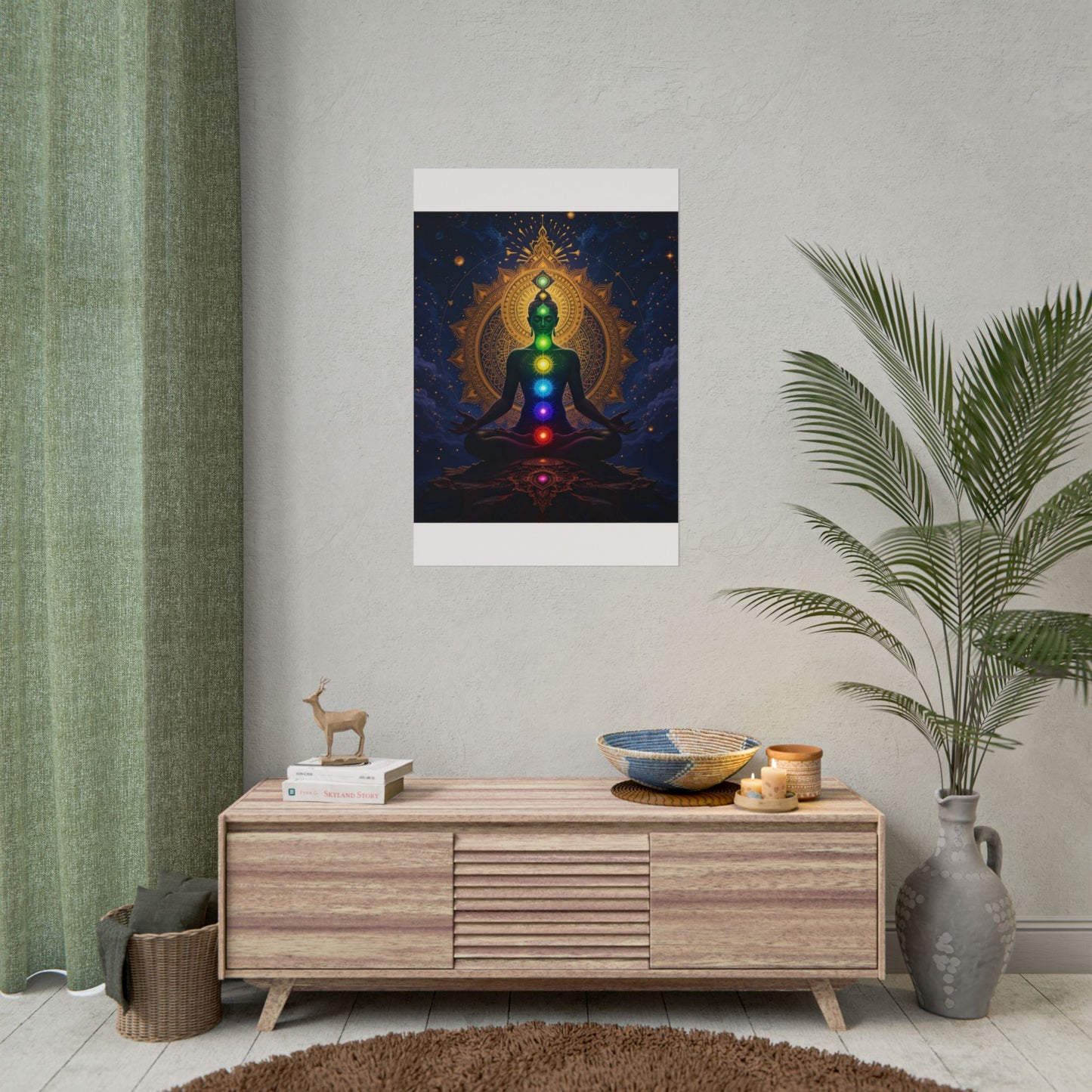 Chakra Meditative Wall Art, Spiritual Home Decor, Yoga Room Art