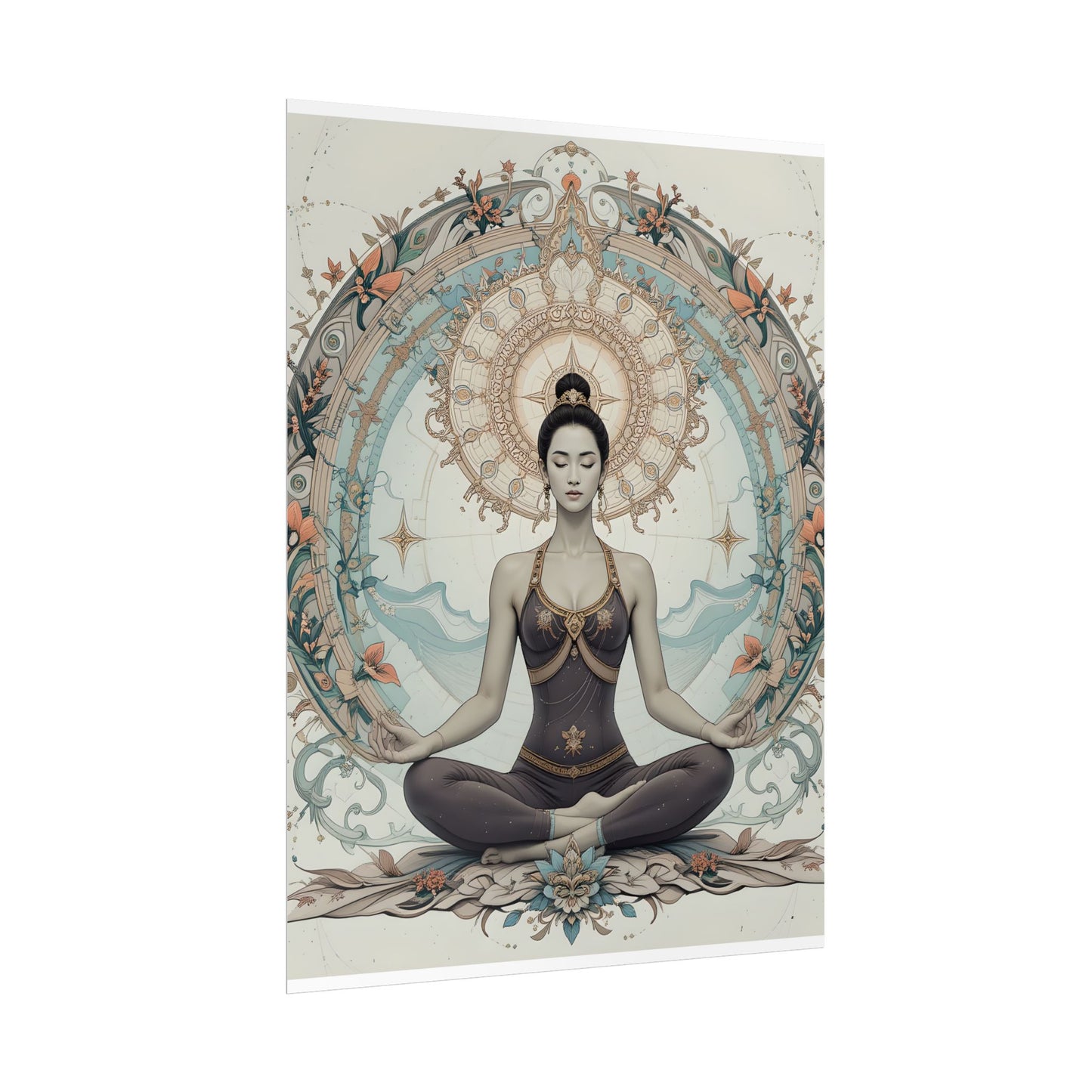 Girl Meditation Poster - Zen Posters - Spiritual Posters For Sale