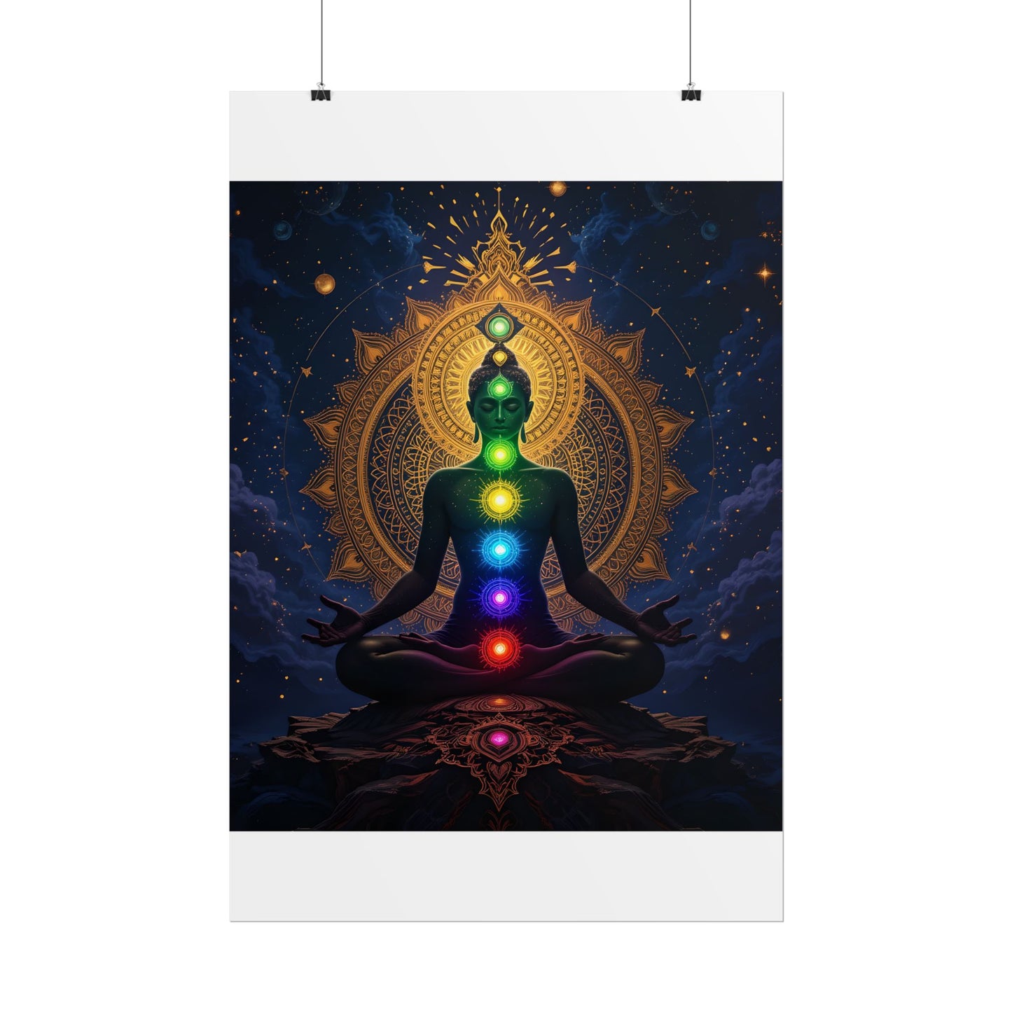 Chakra Meditative Wall Art, Spiritual Home Decor, Yoga Room Art