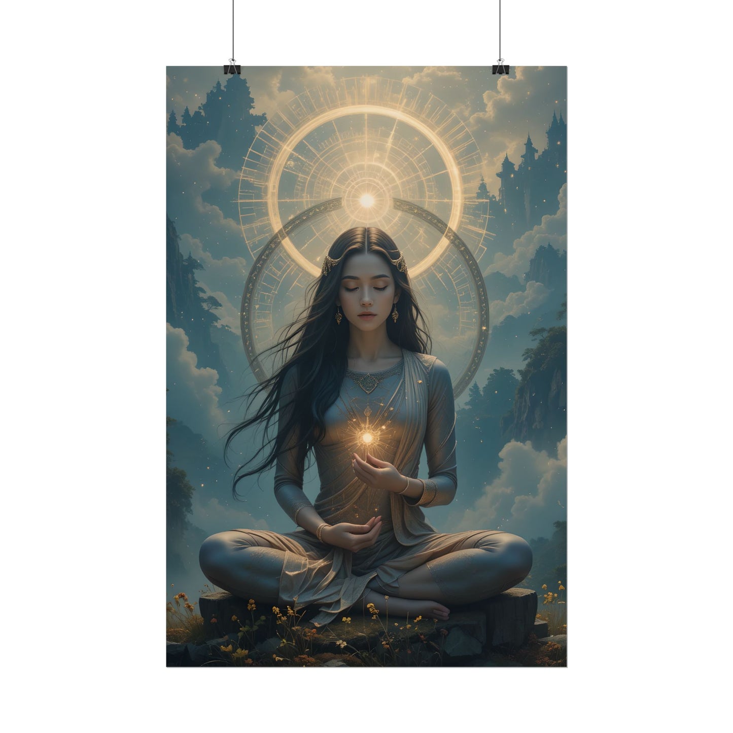 Serene Meditation Wall Art Poster - Spiritual Spiritual Decor