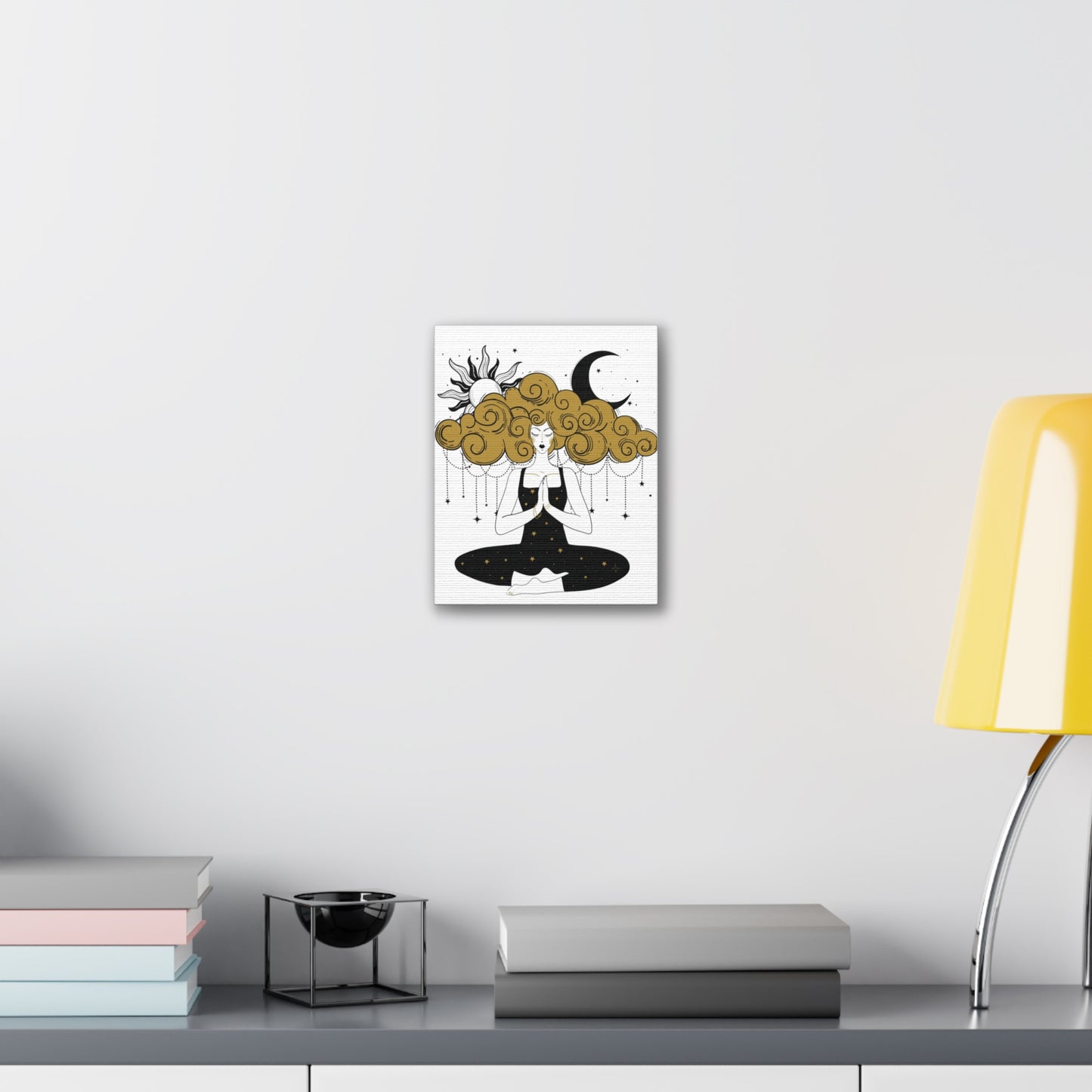 Meditation Girl Canvas Wall Art | Spiritual Yoga Decor