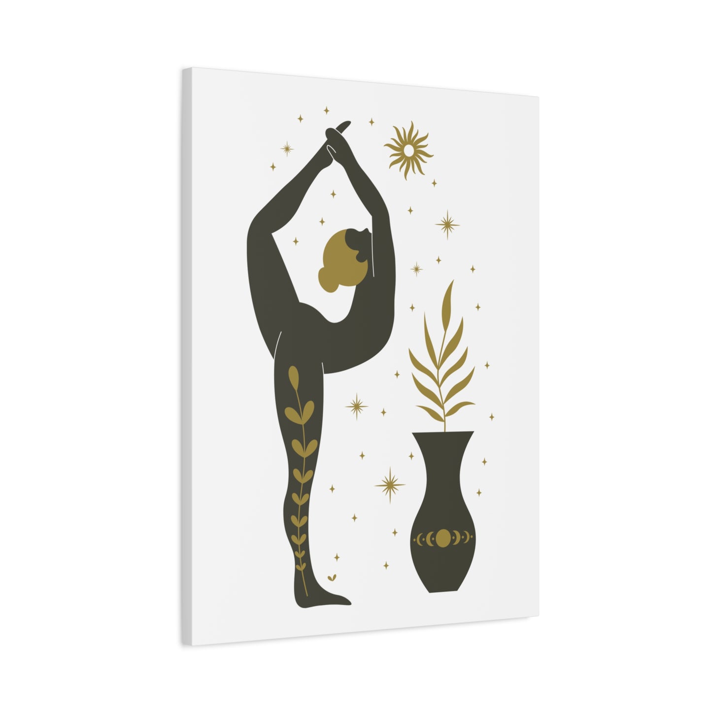 Yoga Canvas Wall Art – Meditation Pose Canvas Print for Living Room