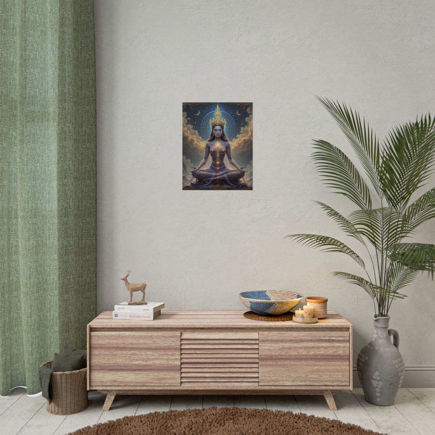 Calming Meditation Poster | Mindfulness Wall Art Print for Home Decor