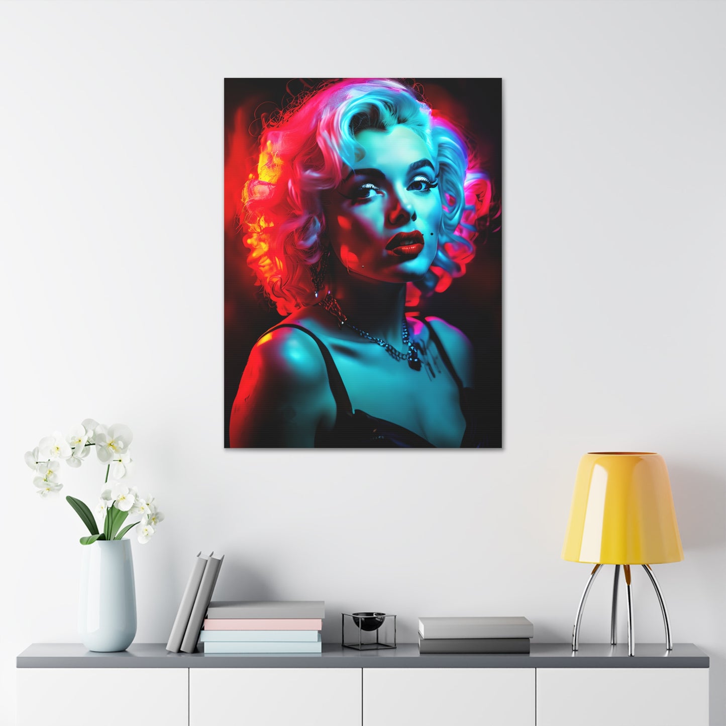 Vibrant Neon Pop Art Canvas – Marilyn Monroe Wall Decor