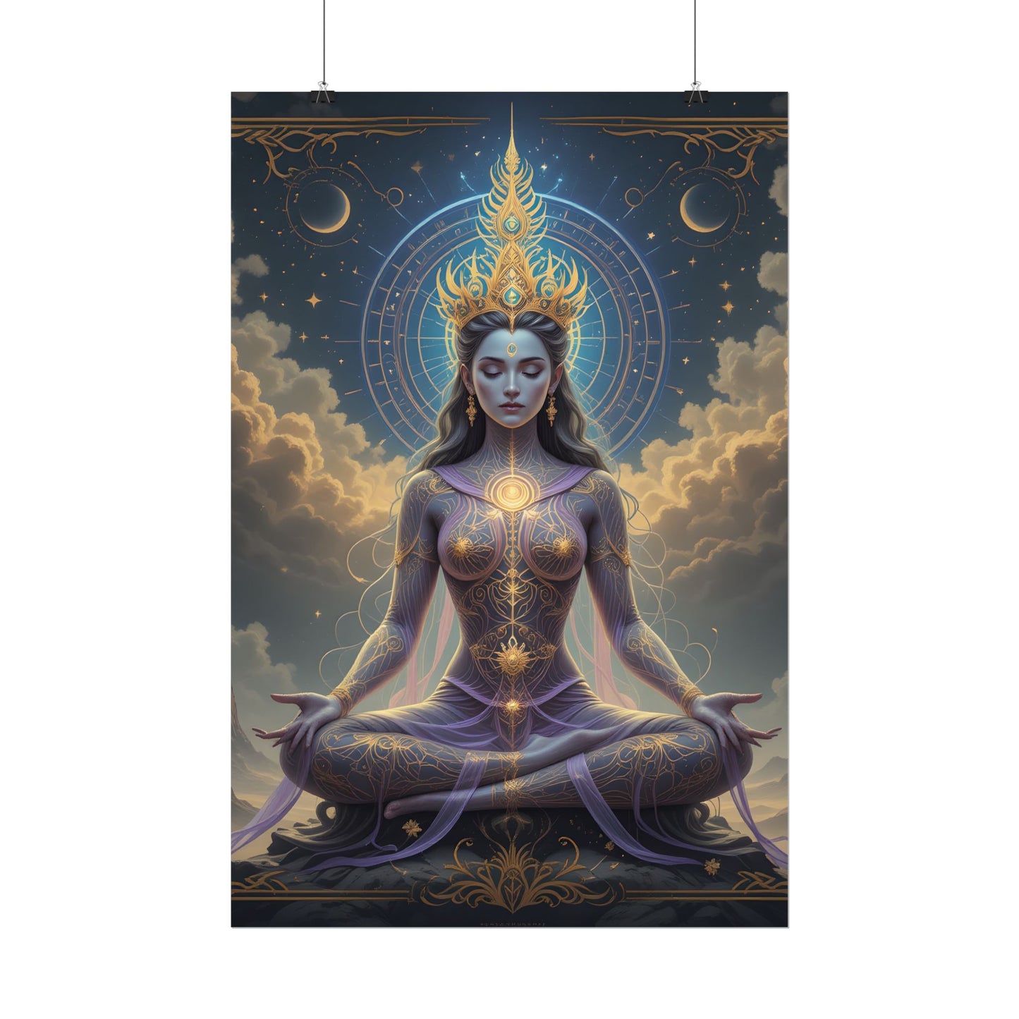 Calming Meditation Poster | Mindfulness Wall Art Print for Home Decor