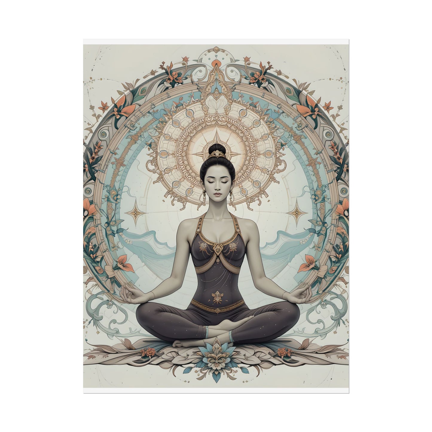 Girl Meditation Poster - Zen Posters - Spiritual Posters For Sale