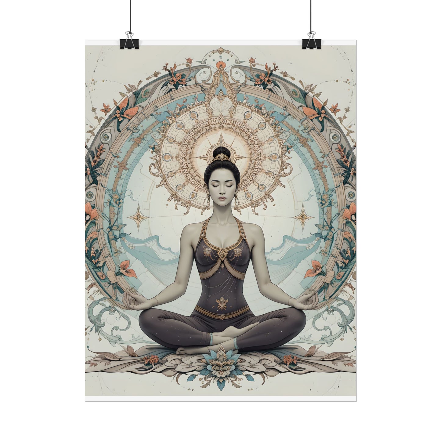 Girl Meditation Poster - Zen Posters - Spiritual Posters For Sale