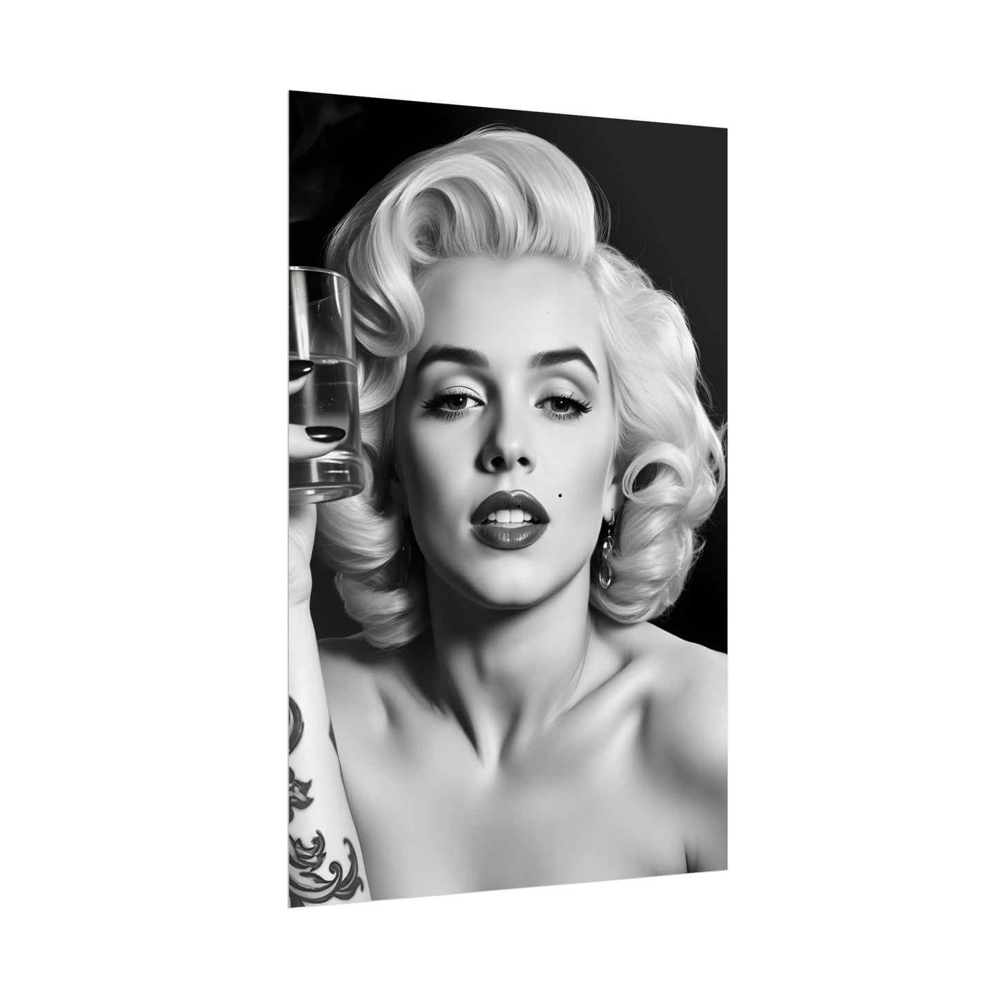 Vintage Black And White Marilyn Monroe Poster