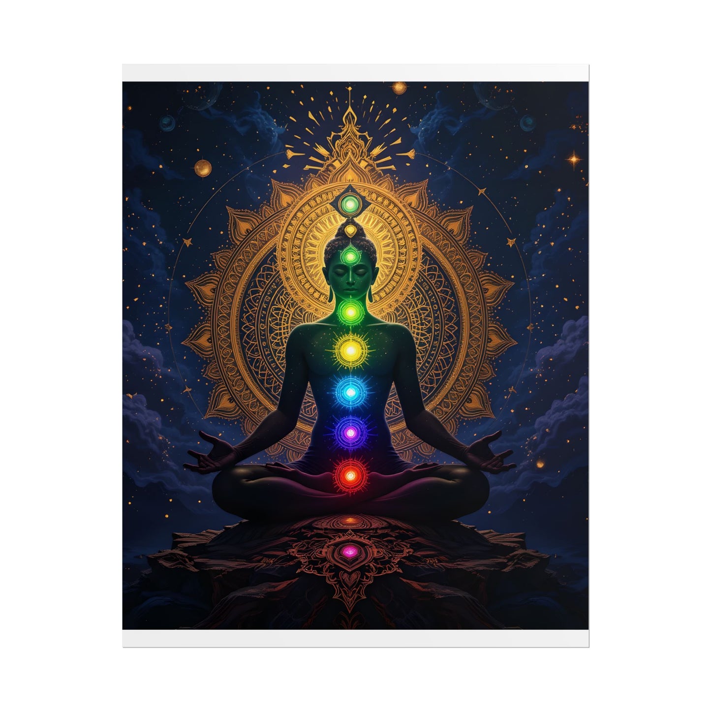 Chakra Meditative Wall Art, Spiritual Home Decor, Yoga Room Art