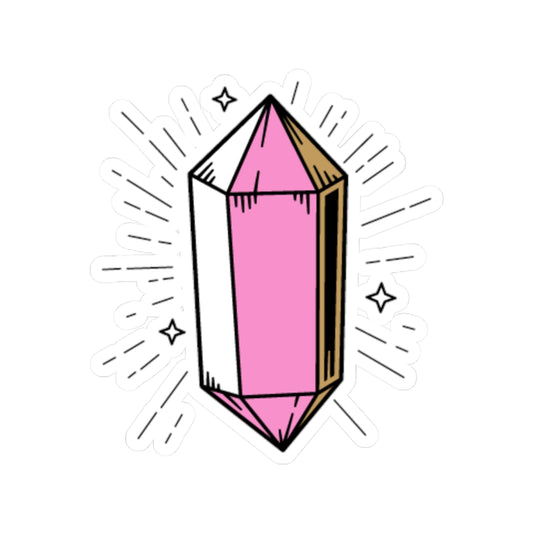 Pink Crystal Kiss-Cut Stickers