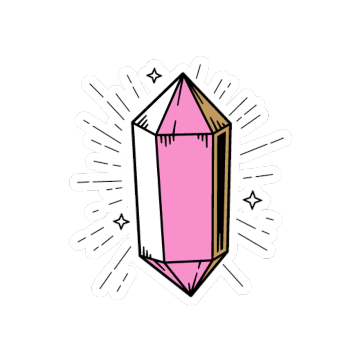 Pink Crystal Kiss-Cut Stickers