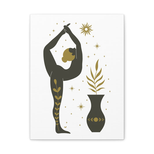 Yoga Canvas Wall Art – Meditation Pose Canvas Print for Living Room
