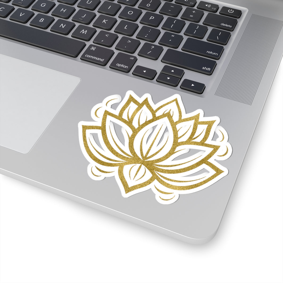 Gold colored Lotus Flower Meditation Stickers