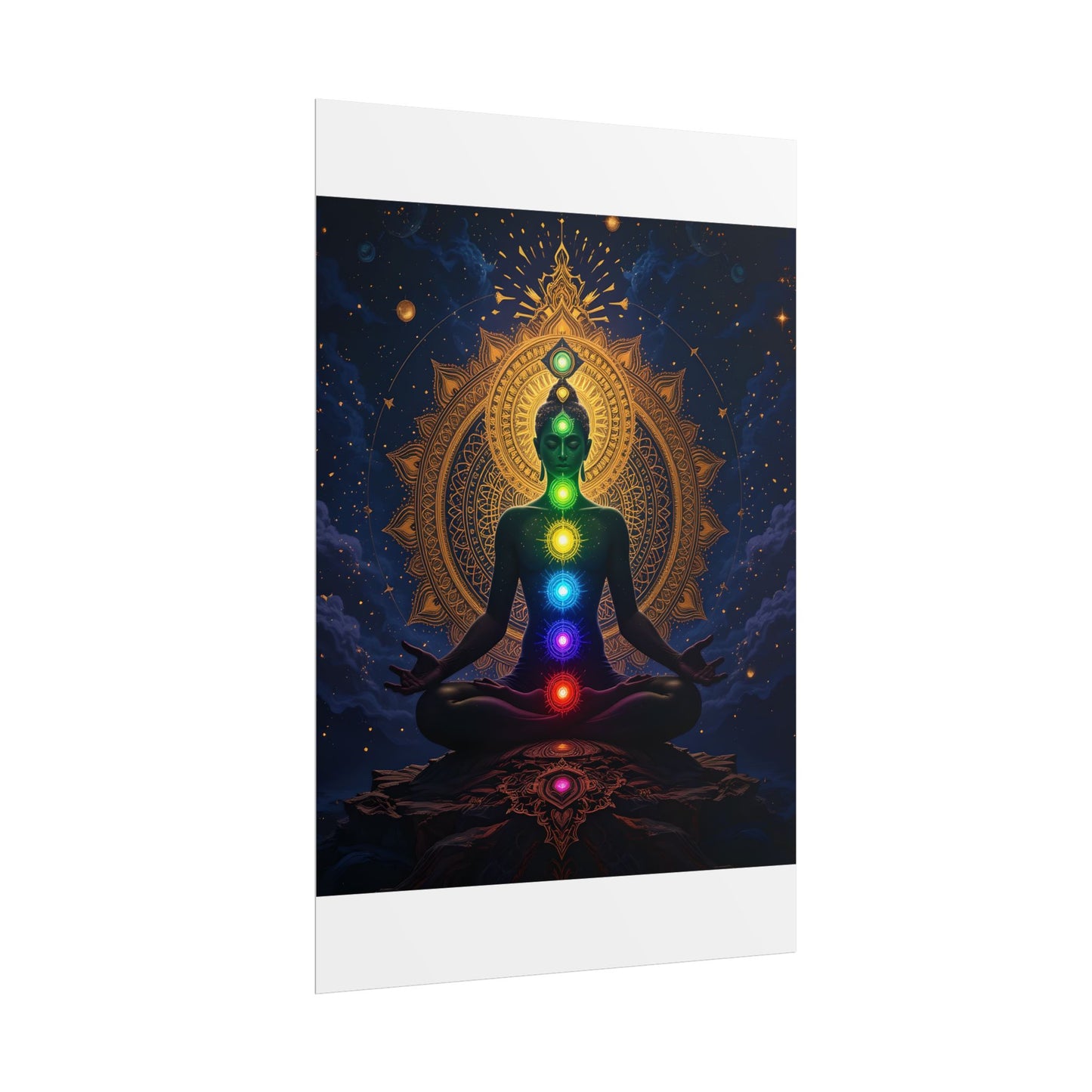 Chakra Meditative Wall Art, Spiritual Home Decor, Yoga Room Art