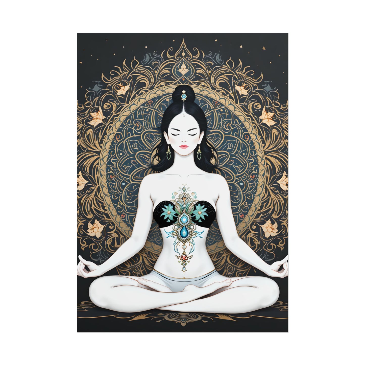 Exquisite Mandala Meditation Poster - Boho Spiritual Wall Art