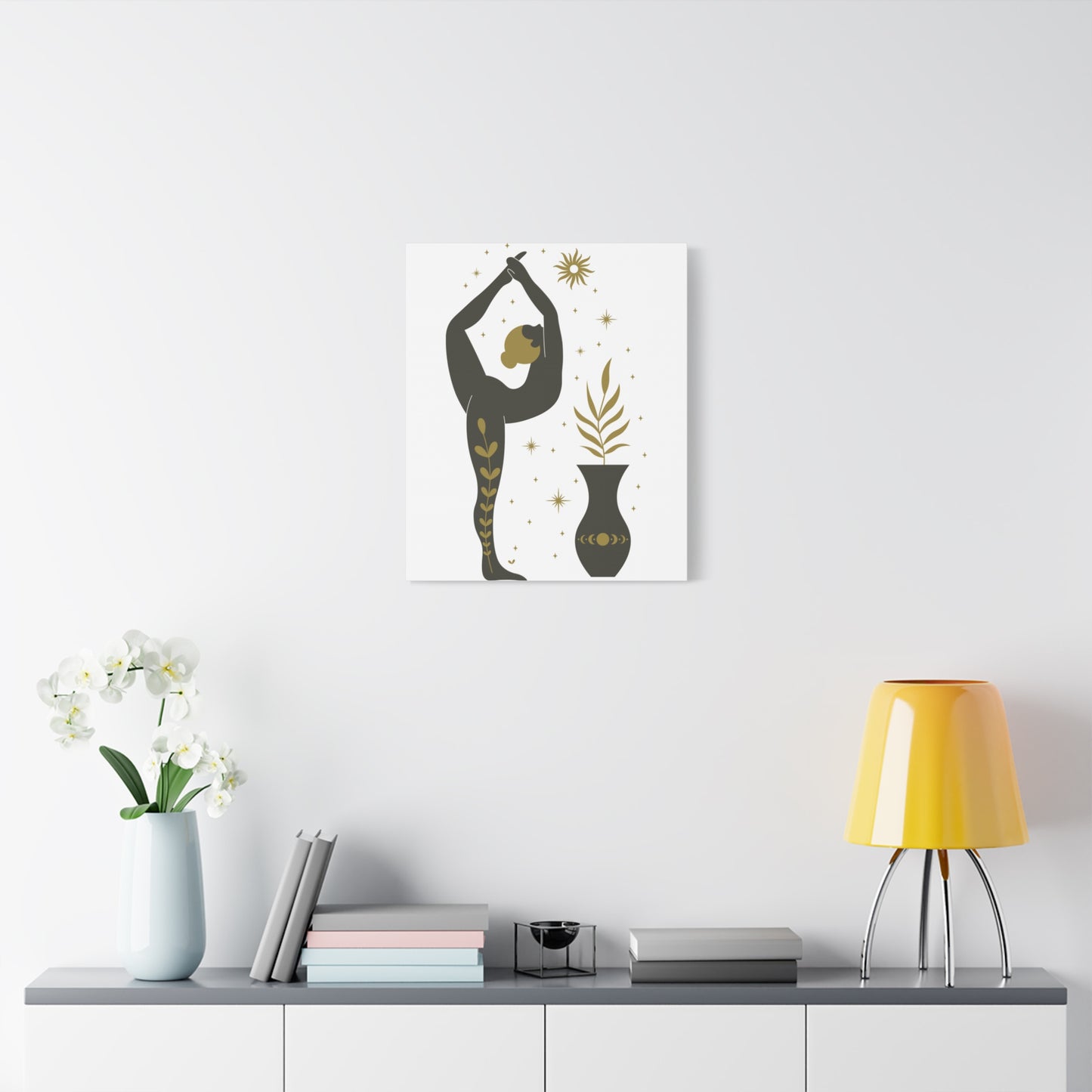 Yoga Canvas Wall Art – Meditation Pose Canvas Print for Living Room