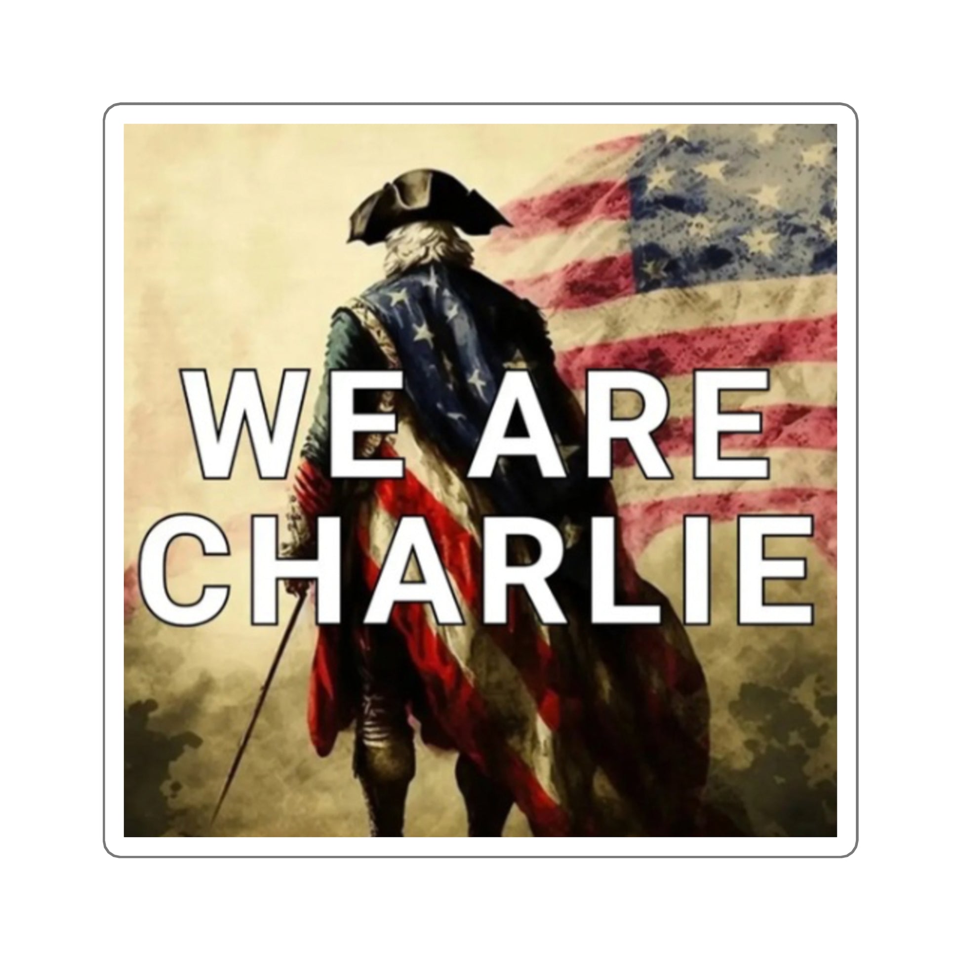 Premium vinyl Charlie Kirk memorial bumper stickers for sale