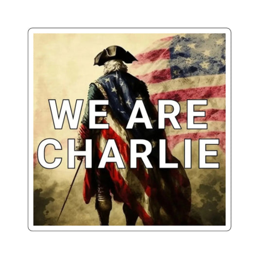 Premium vinyl Charlie Kirk memorial bumper stickers for sale