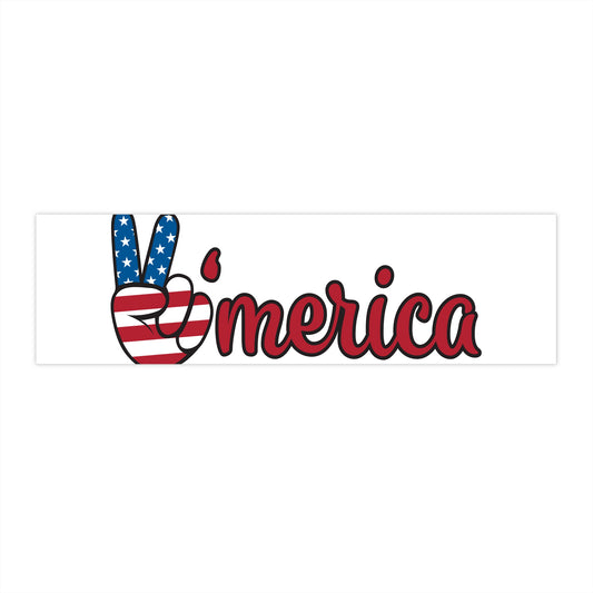 Patriotic Bumper Stickers | American Peace Design | Car Decor, America Pride