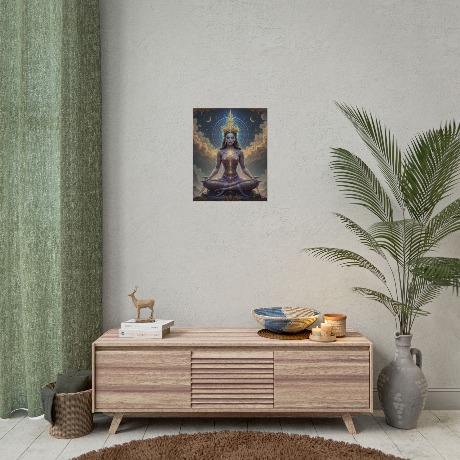 Calming Meditation Poster | Mindfulness Wall Art Print for Home Decor
