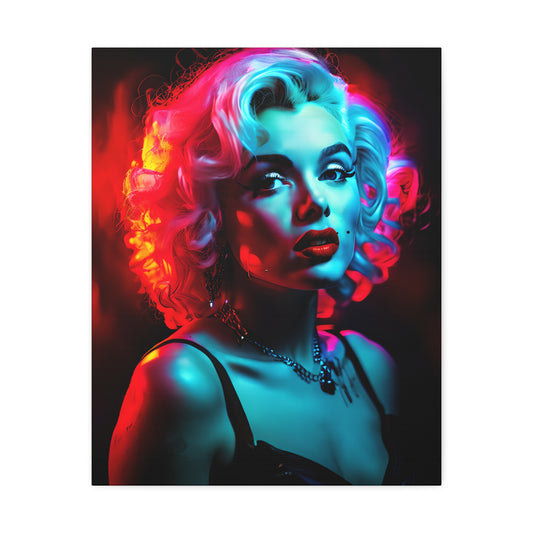 Vibrant Neon Pop Art Canvas – Marilyn Monroe Wall Decor