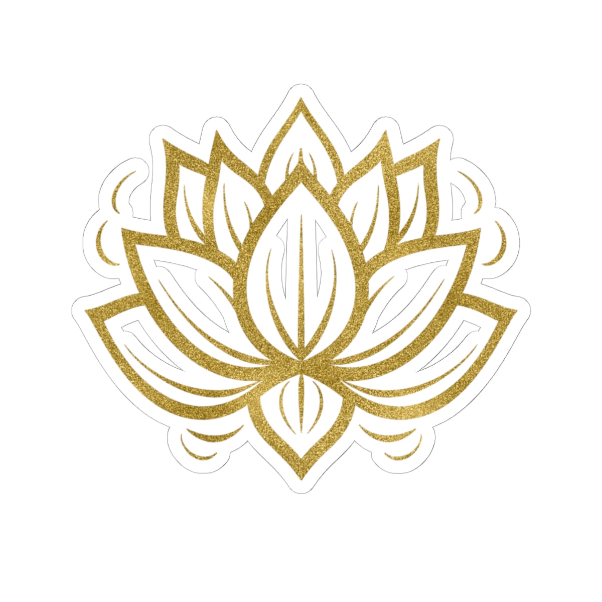 Gold colored Lotus Flower Meditation Stickers