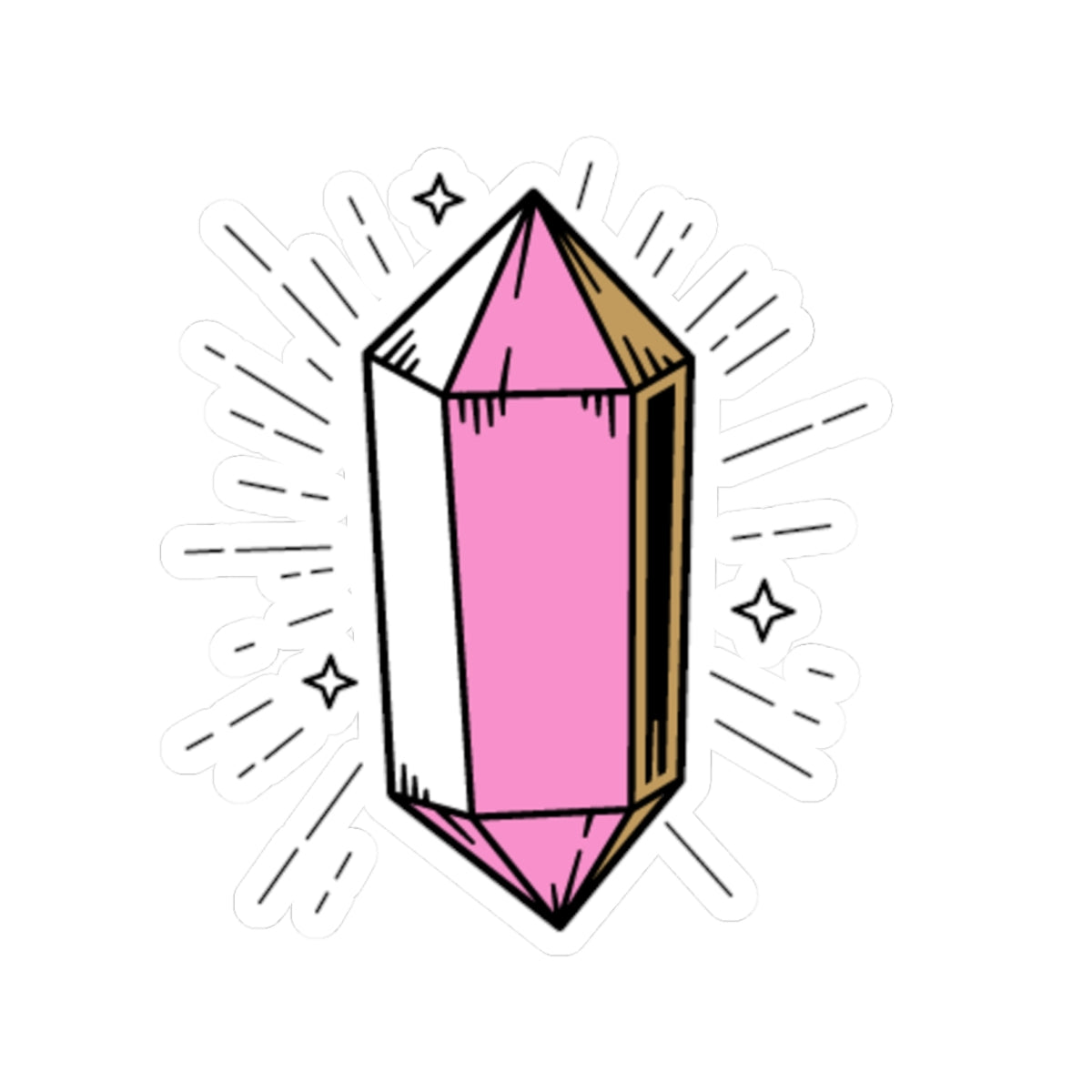 Pink Crystal Kiss-Cut Stickers