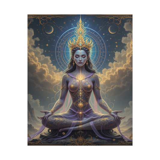 Calming Meditation Poster | Mindfulness Wall Art Print for Home Decor