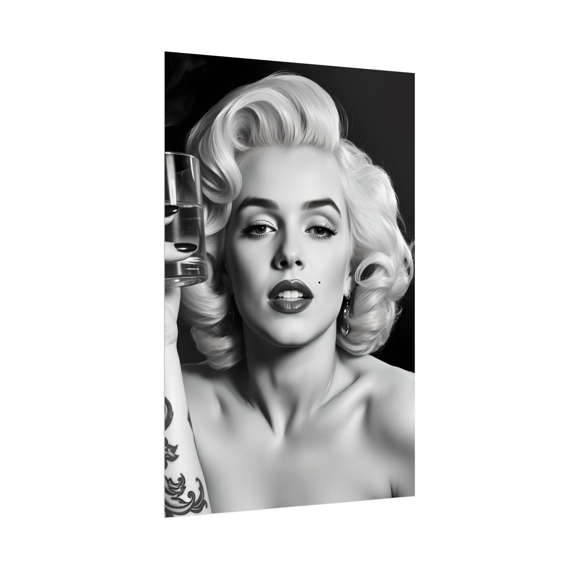 Vintage Black And White Marilyn Monroe Poster 
