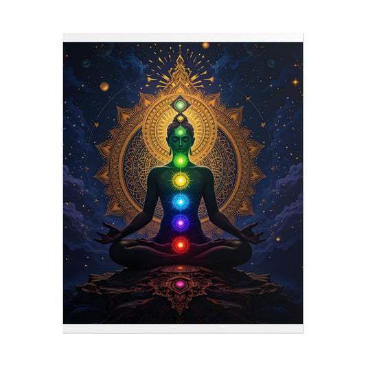 Chakra Meditative Wall Art, Spiritual Home Decor, Yoga Room Art
