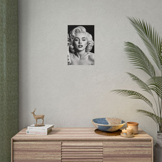 Vintage Black And White Marilyn Monroe Poster 