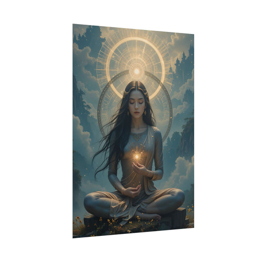 Serene Meditation Wall Art Poster - Spiritual Spiritual Decor